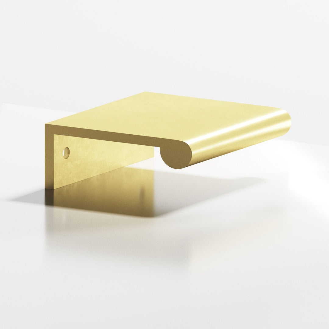 Colonial Bronze 700 Edge Pull with fully-rounded lip in Matte Satin Brass