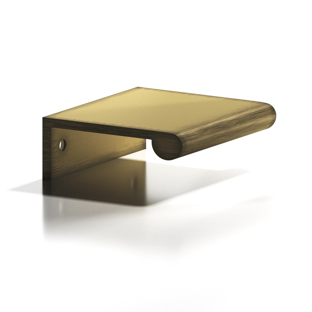 Colonial Bronze 700 Edge Pull with fully-rounded lip in Matte Antique Satin Brass