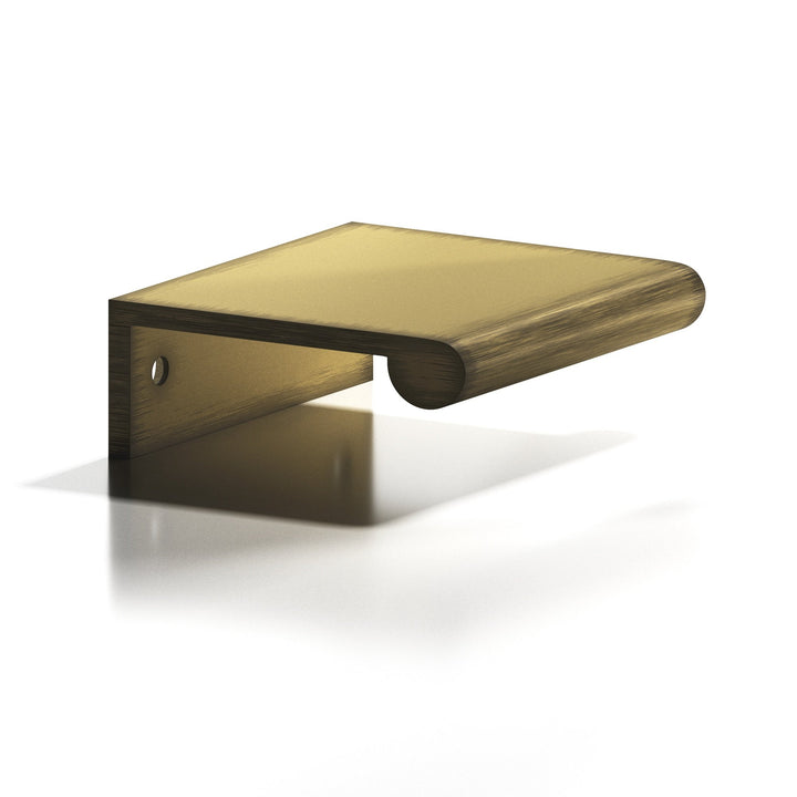 Colonial Bronze 700 Edge Pull with fully-rounded lip in Matte Antique Satin Brass
