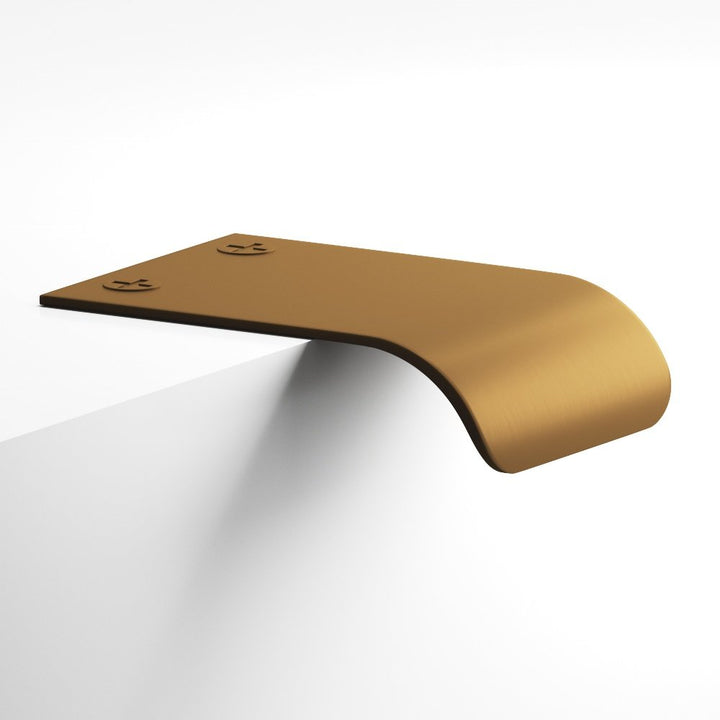 Colonial Bronze 706 Edge Pull with angled lip and exposed finished screws in Matte Light Statuary Bronze