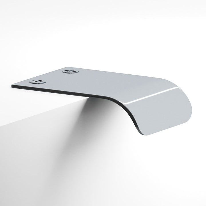 Colonial Bronze 706 Edge Pull with angled lip and exposed finished screws in Polished Chrome