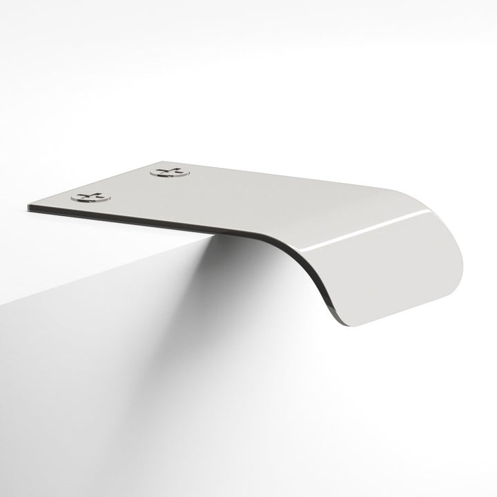 Colonial Bronze 706 Edge Pull with angled lip and exposed finished screws in Polished Nickel