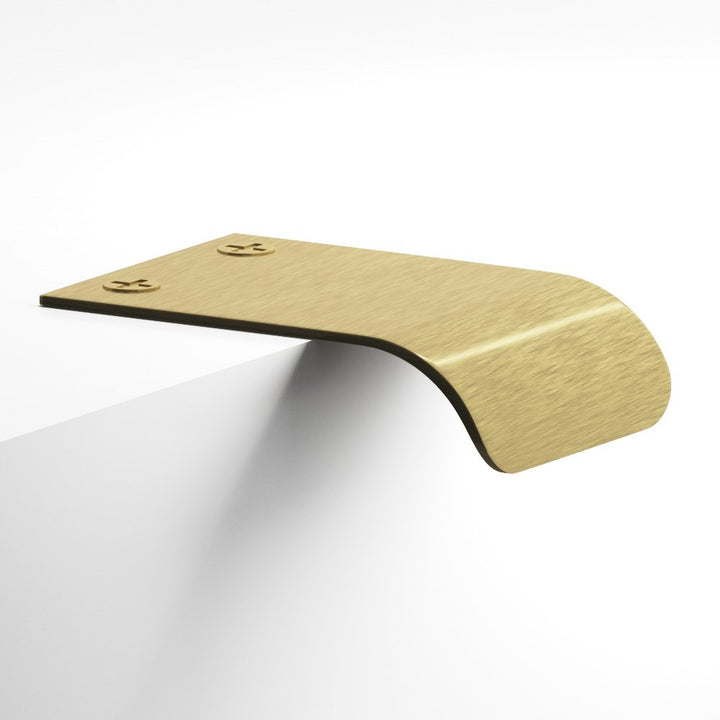Colonial Bronze 706 Edge Pull with angled lip and exposed finished screws in Antique Brass