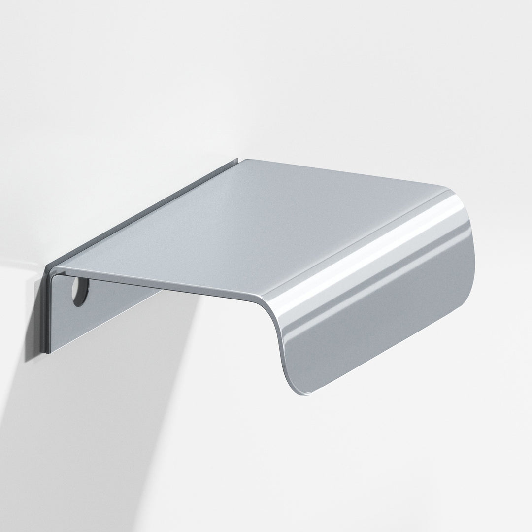 Colonial Bronze 708 Edge Pull with rounded lip in Polished Chrome