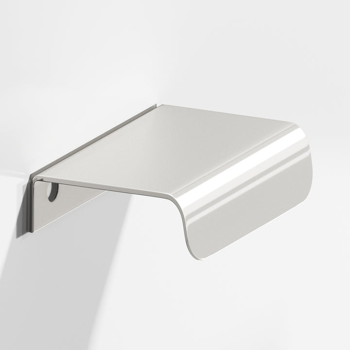 Colonial Bronze 708 Edge Pull with rounded lip in Polished Nickel