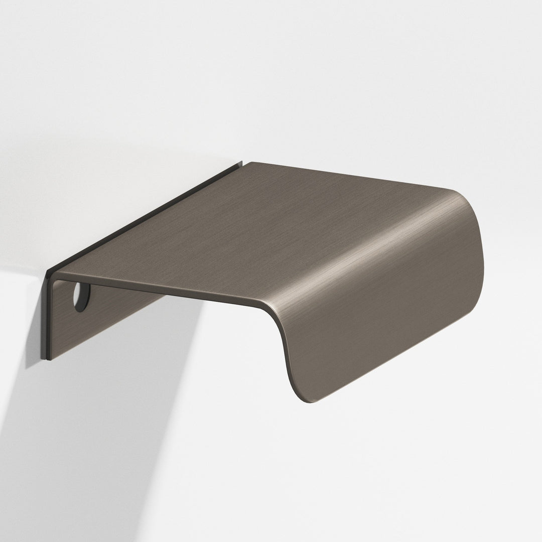 Colonial Bronze 708 Edge Pull with rounded lip in Matte Pewter