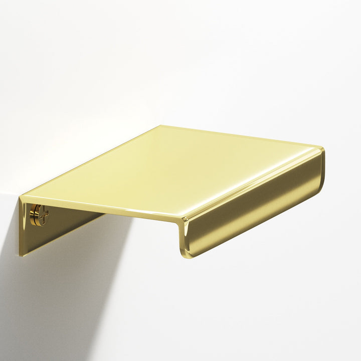 Colonial Bronze 710 Edge Pull with straight lip in Unlacquered Polished Brass