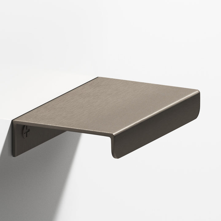 Colonial Bronze 710 Edge Pull with straight lip in Matte Pewter
