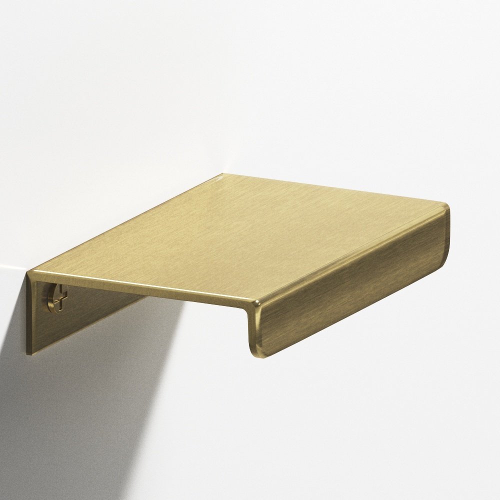Colonial Bronze 710 Edge Pull with straight lip in Antique Brass