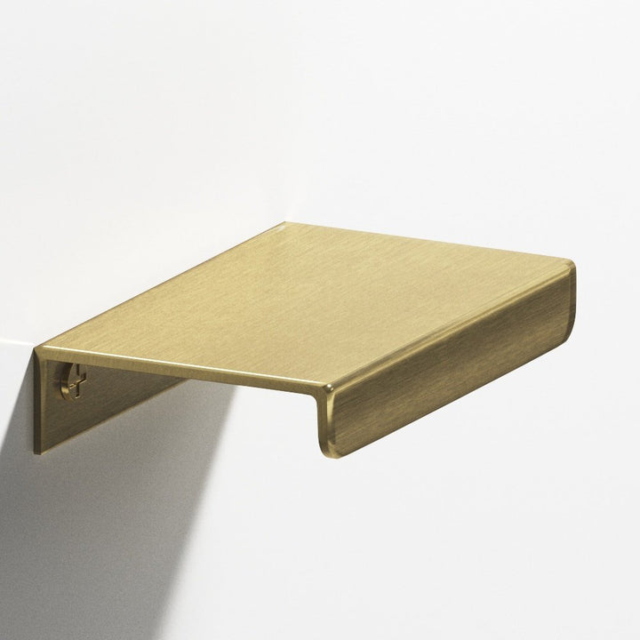Colonial Bronze 710 Edge Pull with straight lip in Antique Brass