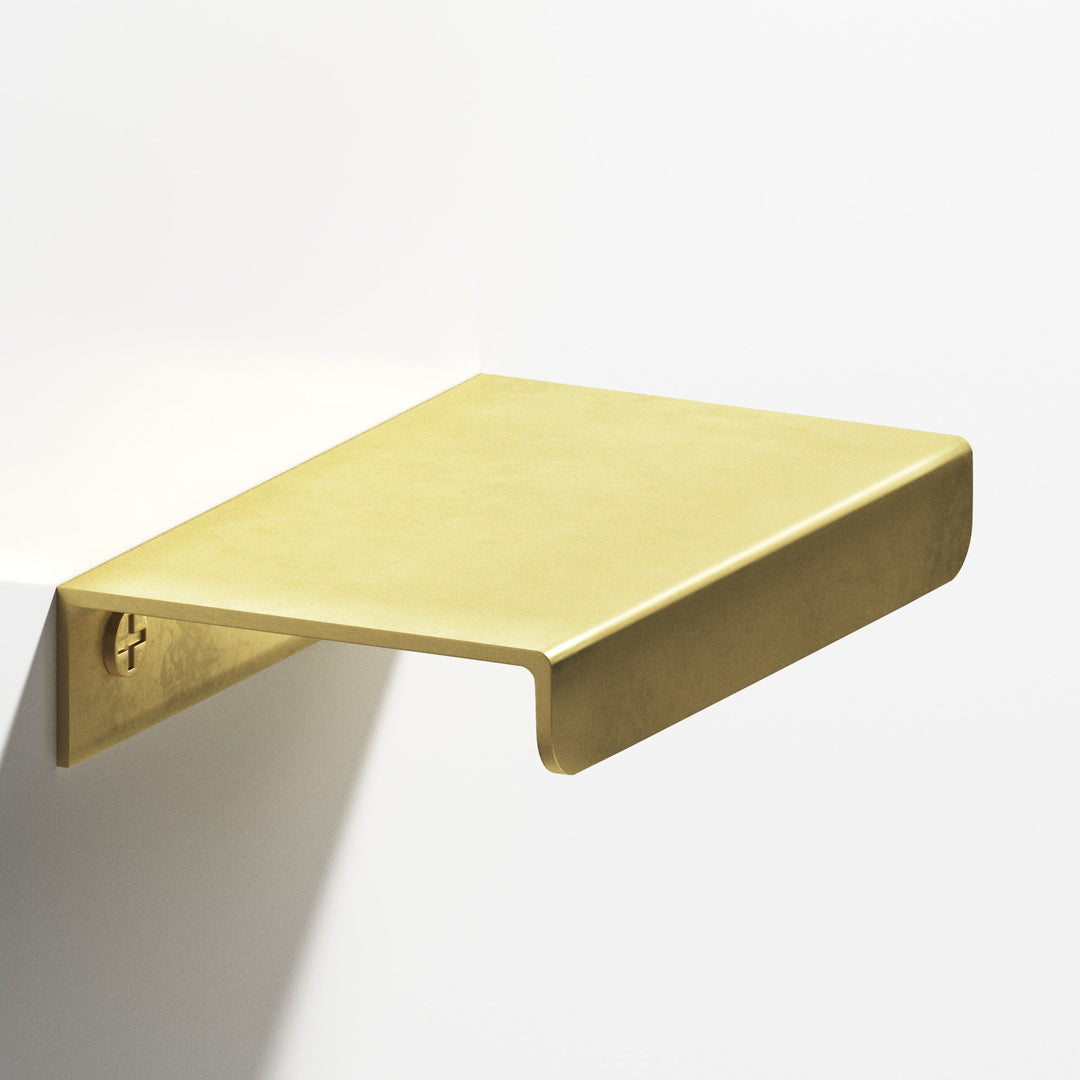 Colonial Bronze 710 Edge Pull with straight lip in Matte Satin Brass
