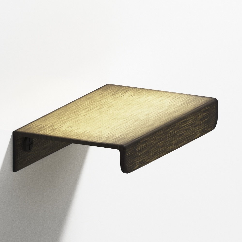 Colonial Bronze 710 Edge Pull with straight lip in Matte Antique Satin Brass
