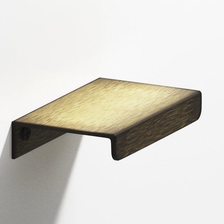 Colonial Bronze 710 Edge Pull with straight lip in Matte Antique Satin Brass