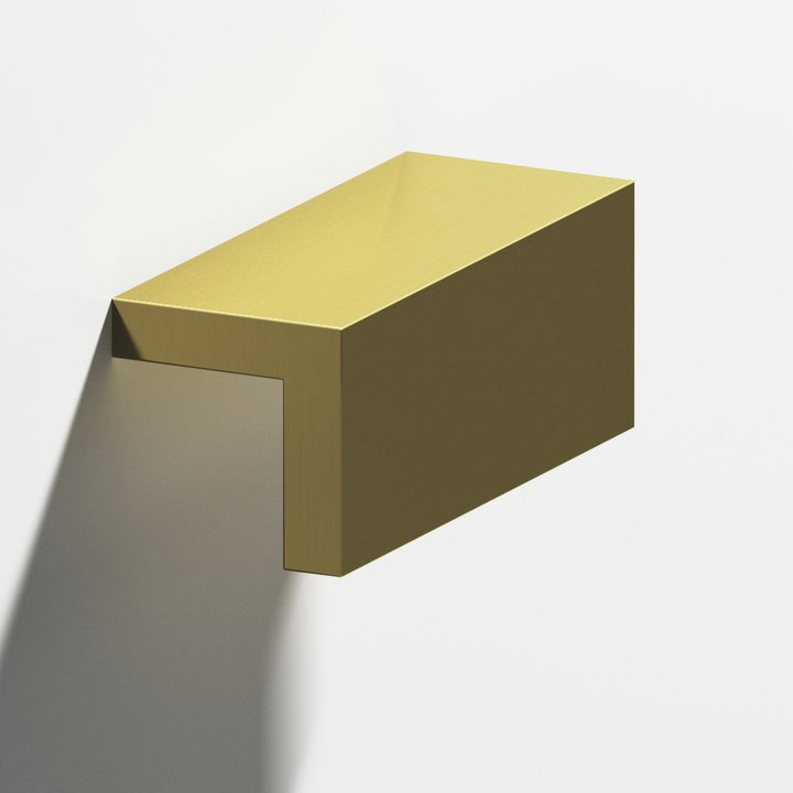Colonial Bronze 712 L-shaped Cabinet Pull in Unlacquered Polished Brass