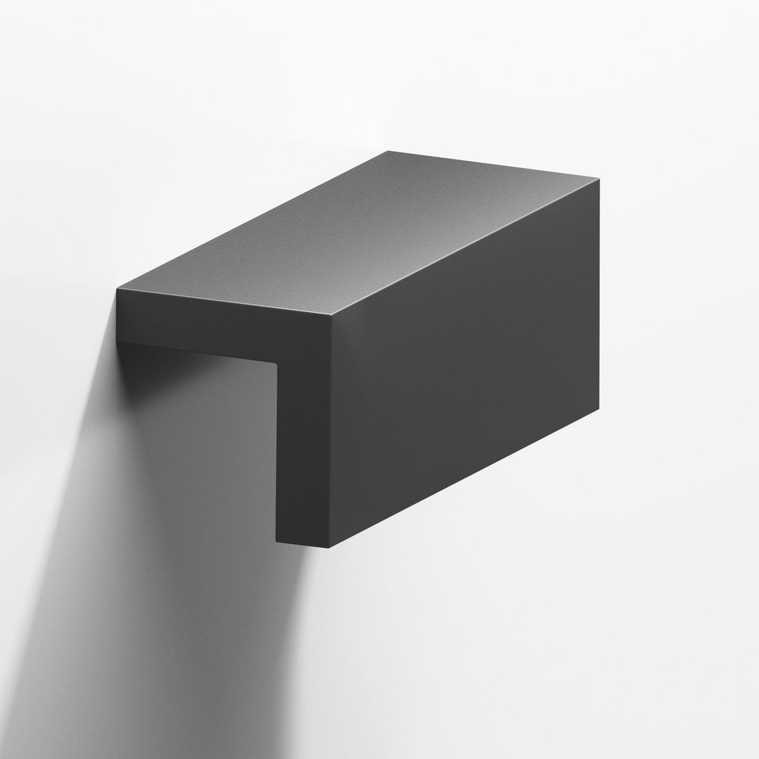 Colonial Bronze 712 L-shaped Cabinet Pull in Matte Graphite