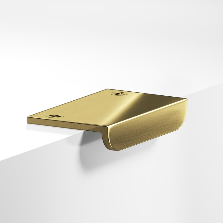 Colonial Bronze 713 Edge Pull with exposed finished screws in Antique Brass