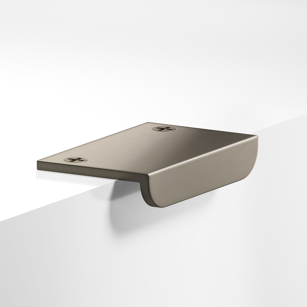 Colonial Bronze 713 Edge Pull with exposed finished screws in Matte Pewter