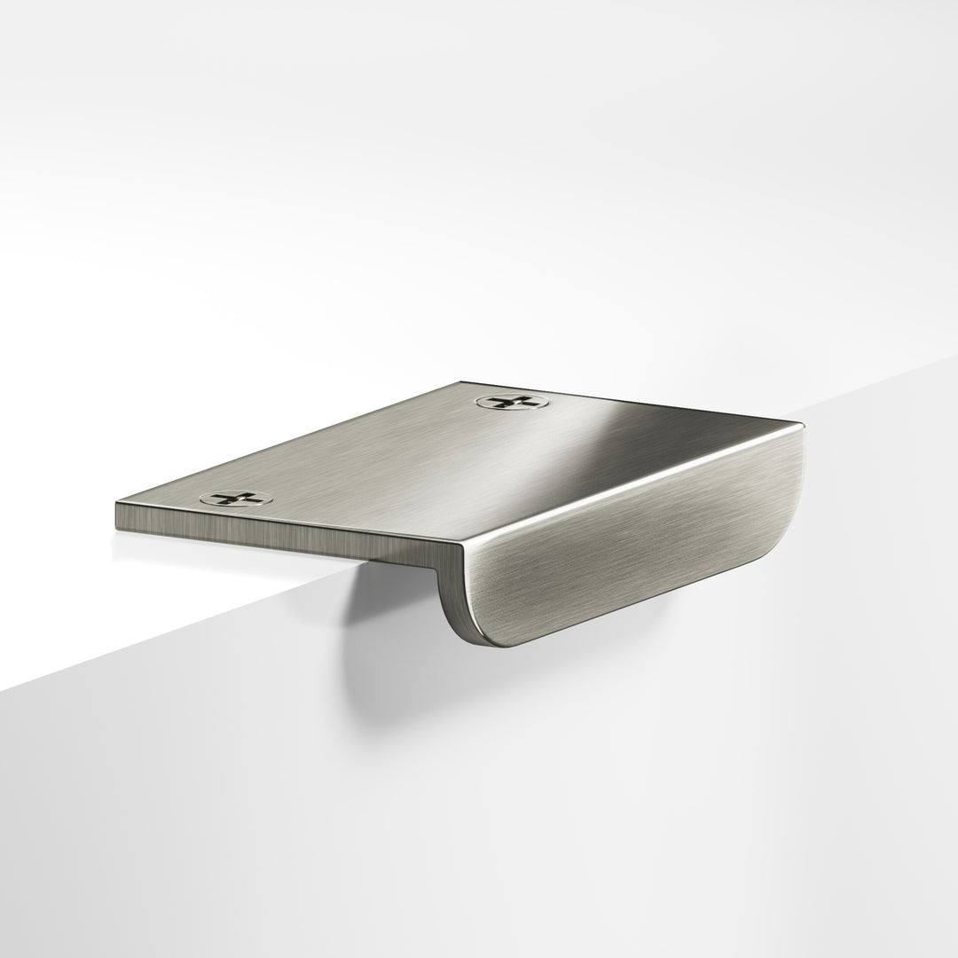 Colonial Bronze 713 Edge Pull with exposed finished screws in Satin Nickel