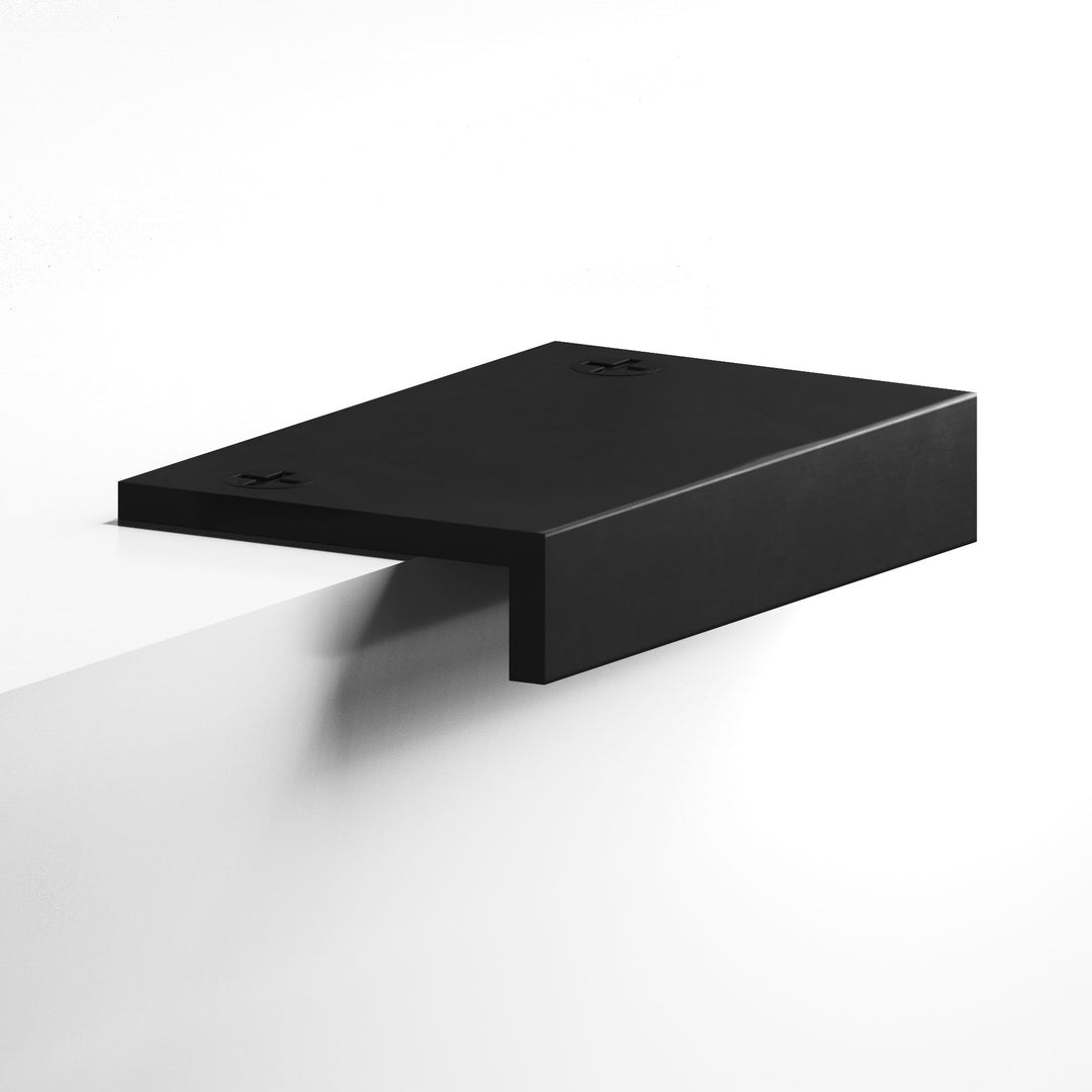 Colonial Bronze 713 Edge Pull with exposed finished screws in Matte Satin Black