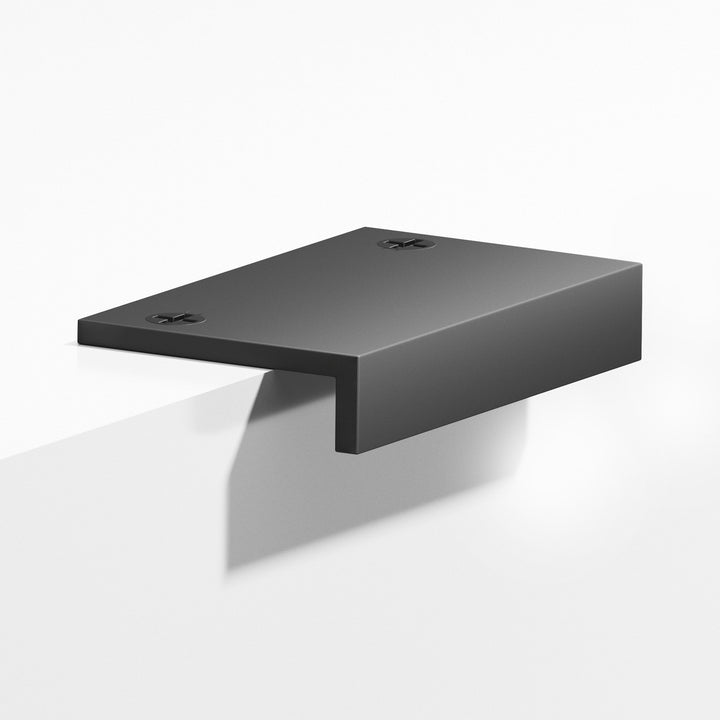Colonial Bronze 713 Edge Pull with exposed finished screws in Matte Graphite