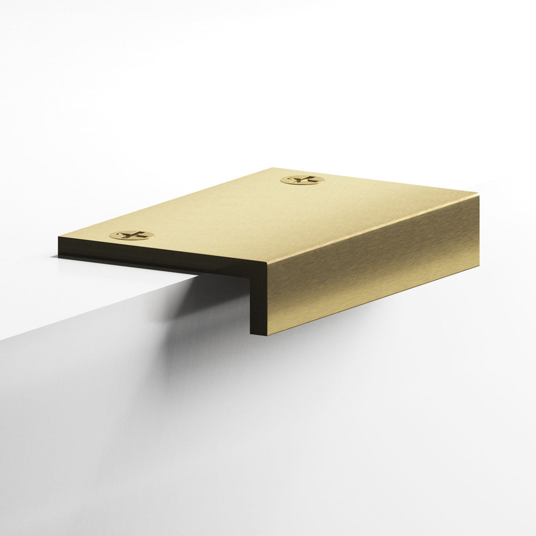 Colonial Bronze 713 Edge Pull with exposed finished screws in Antique Brass