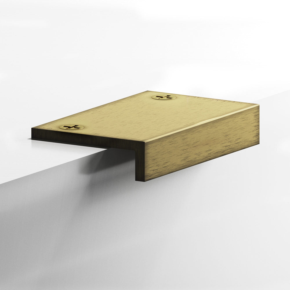 Colonial Bronze 713 Edge Pull with exposed finished screws in Matte Antique Satin Brass