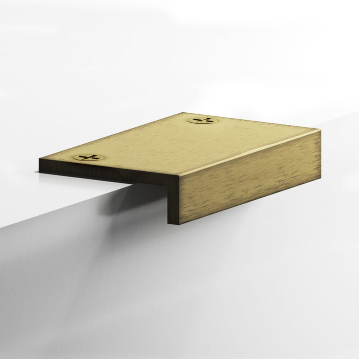 Colonial Bronze 713 Edge Pull with exposed finished screws in Matte Antique Satin Brass