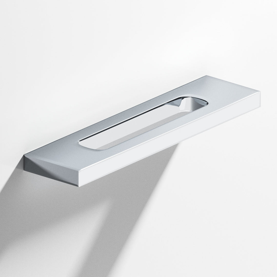 Colonial Bronze 718 Rectangular Cabinet Pull with center cutout in Polished Chrome