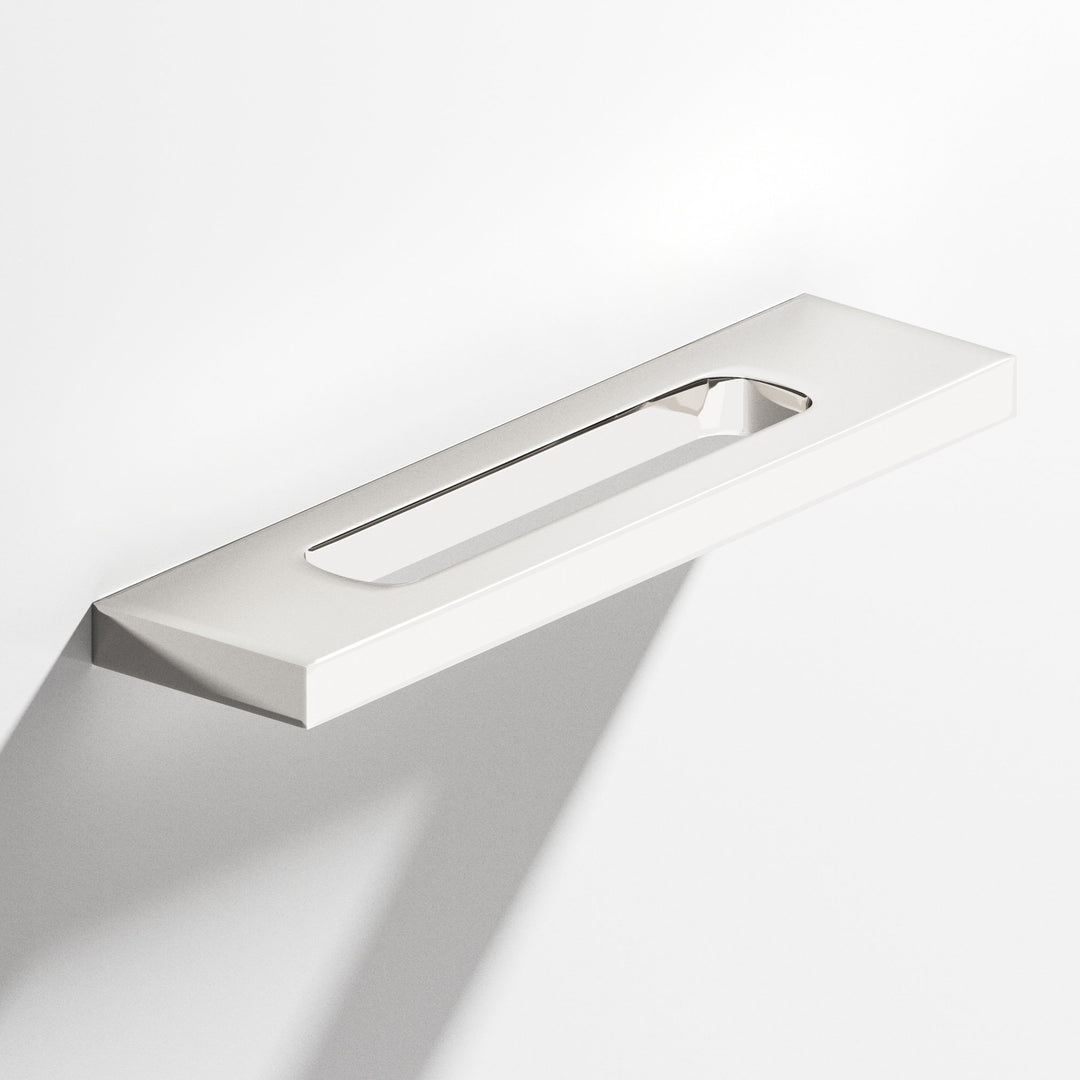 Colonial Bronze 718 Rectangular Cabinet Pull with center cutout in Polished Nickel