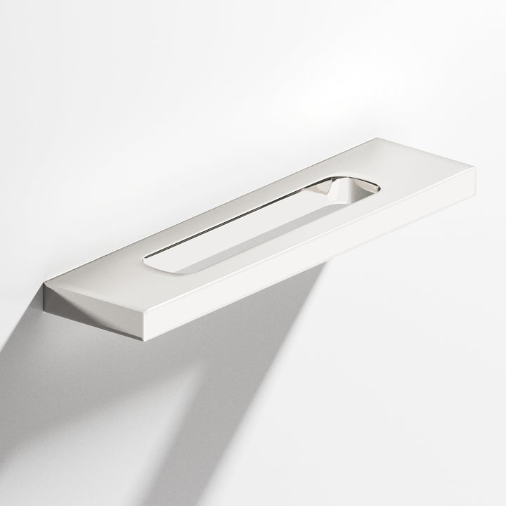 Colonial Bronze 718 Rectangular Cabinet Pull with center cutout in Polished Nickel