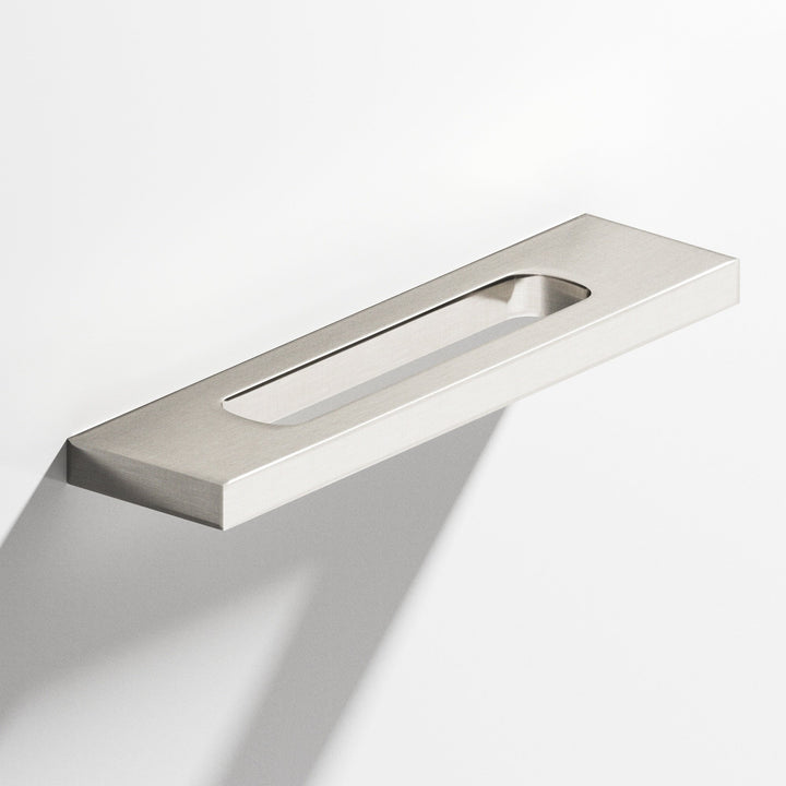 Colonial Bronze 718 Rectangular Cabinet Pull with center cutout in Satin Nickel