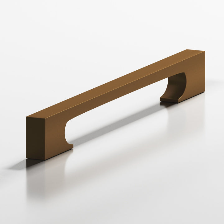 Colonial Bronze 733 Rectangular Appliance Pull with rectangular scalloped legs in Matte Light Statuary Bronze