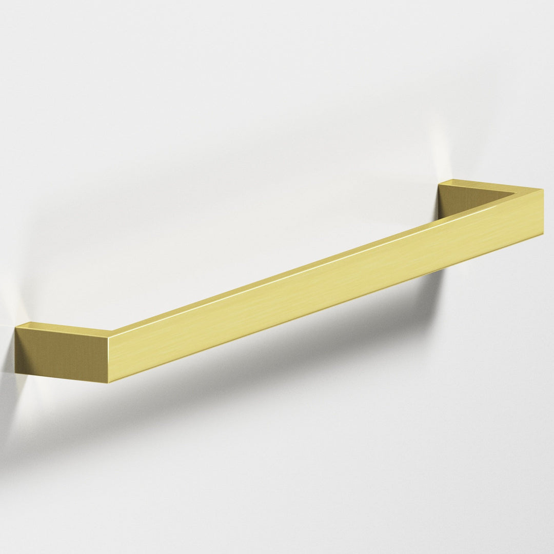 Colonial Bronze 746 Rectangular Cabinet Pull with rounded back in Unlacquered Polished Brass