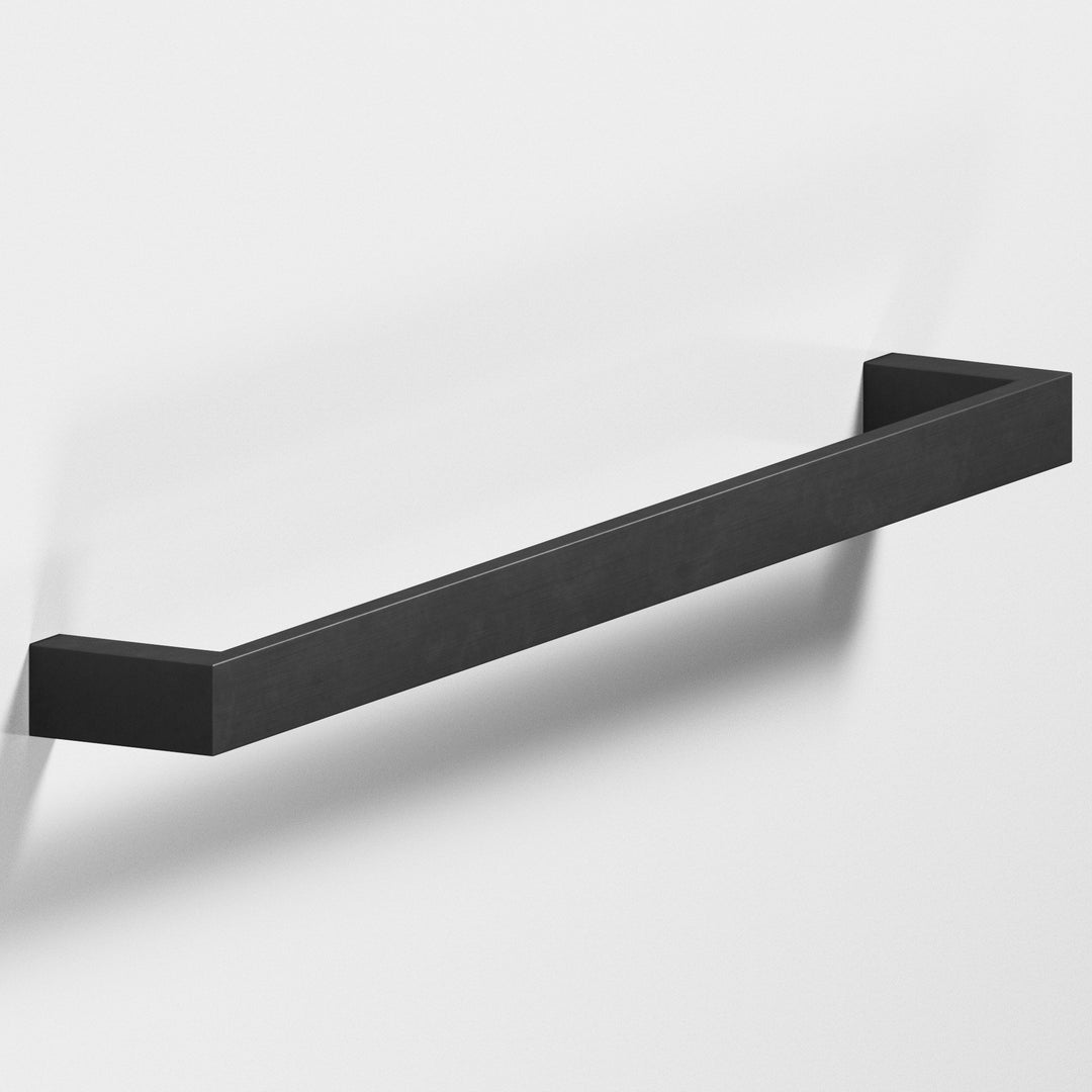 Colonial Bronze 747 Rectangular Cabinet Pull with rounded back in Matte Satin Black