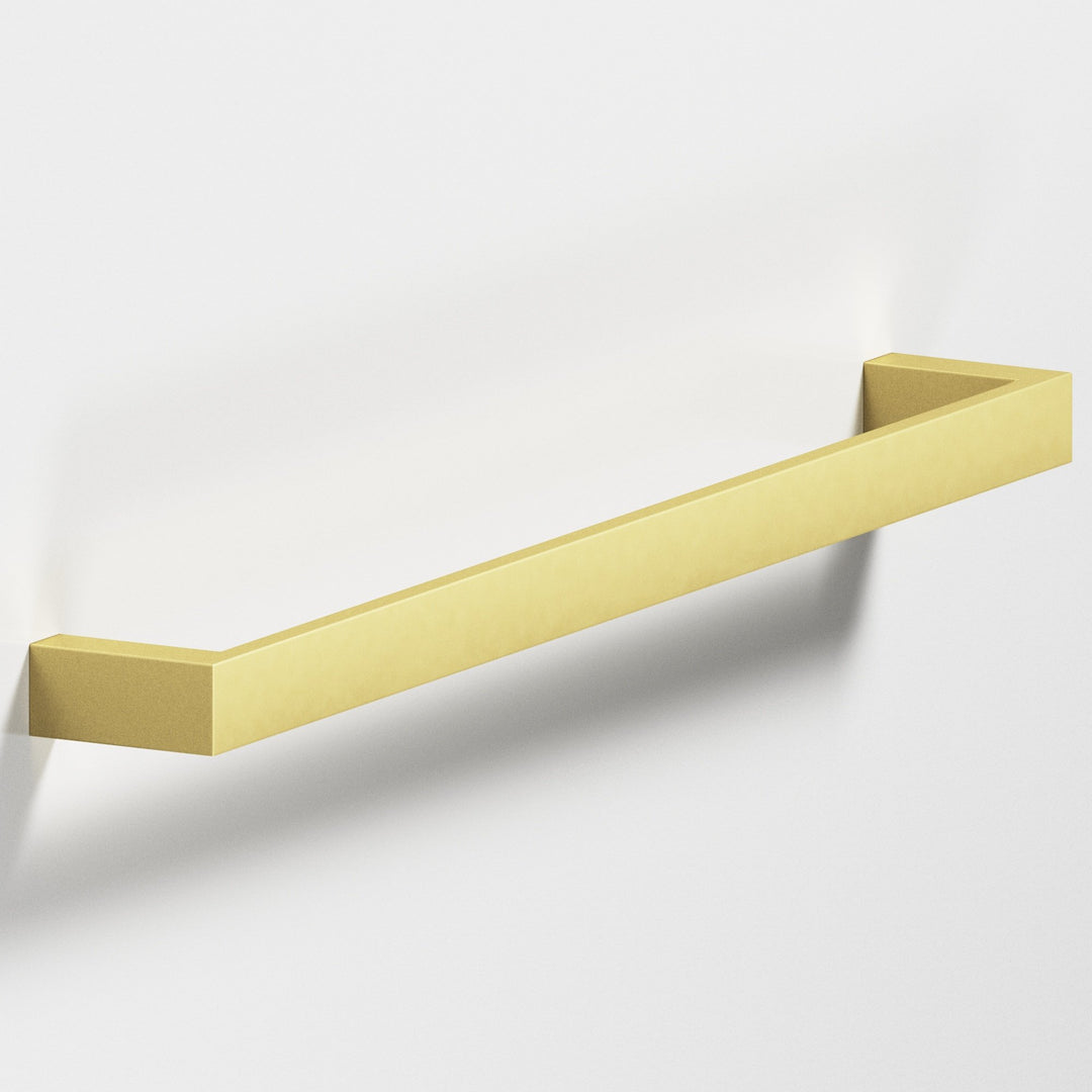Colonial Bronze 747 Rectangular Cabinet Pull with rounded back in Matte Satin Brass