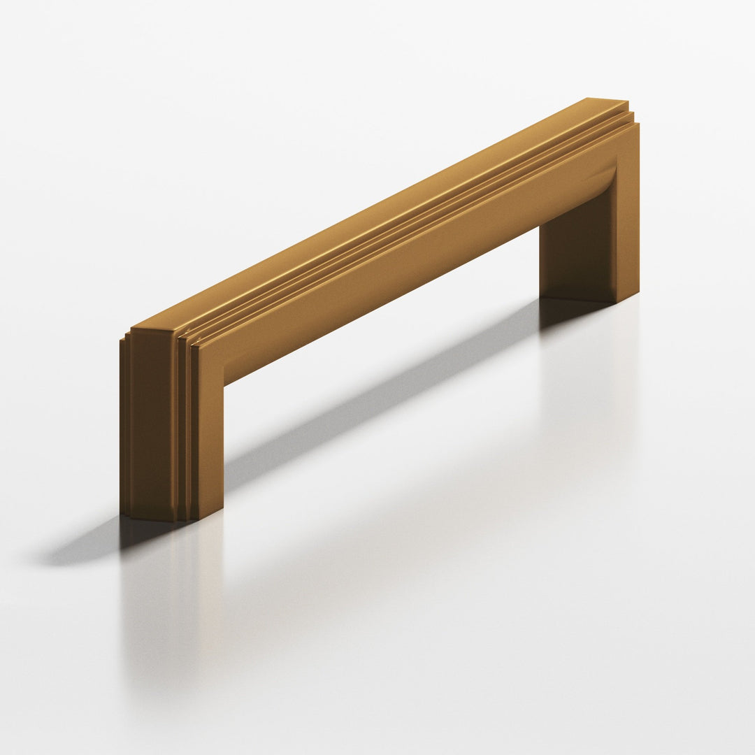 Colonial Bronze 945 Square stepped Cabinet Pull with rounded back in Matte Light Statuary Bronze