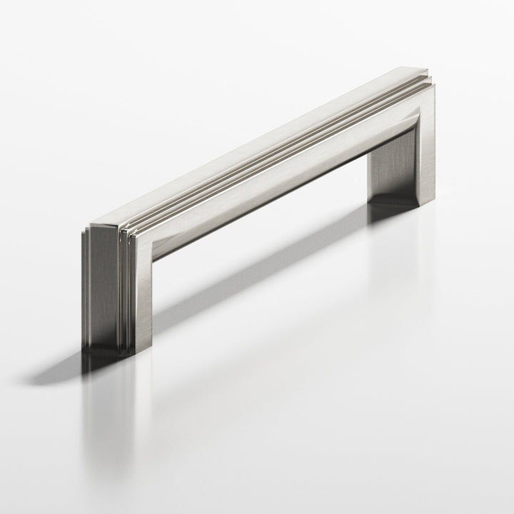 Colonial Bronze 944 Square stepped Cabinet Pull with rounded back in Satin Nickel