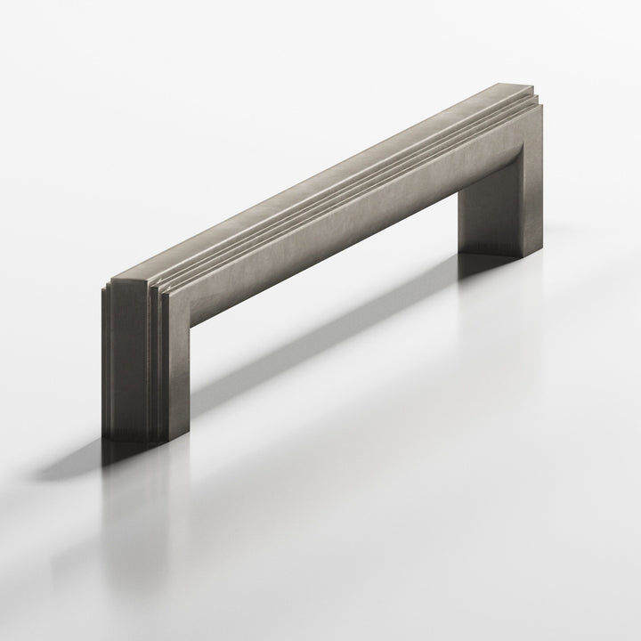 Colonial Bronze 944 Square stepped Cabinet Pull with rounded back in Matte Pewter