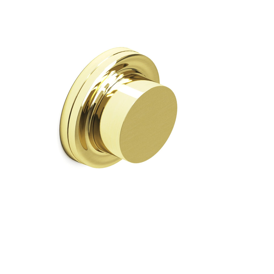 Colonial Bronze ER110 Round Garment Rod with 110 knob top in Unlacquered Polished Brass