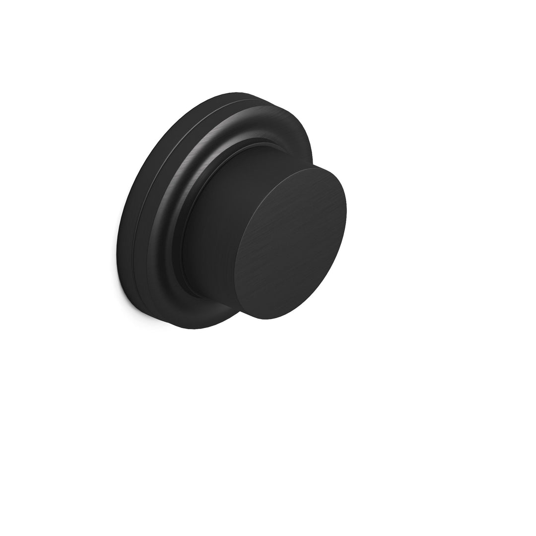 Colonial Bronze SER110 Round narrow Garment Rod with 110 knob top in Matte Satin Black