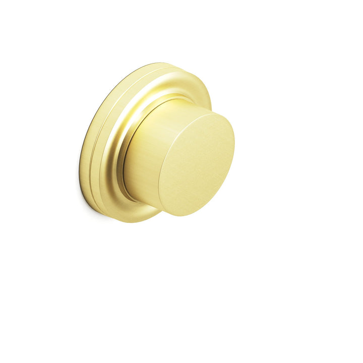 Colonial Bronze ER110 Round Garment Rod with 110 knob top in Matte Satin Brass