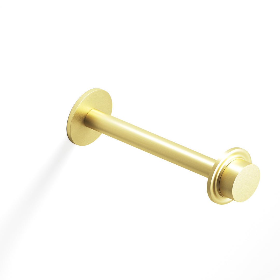Colonial Bronze ER110 Round Garment Rod with 110 knob top in Matte Satin Brass