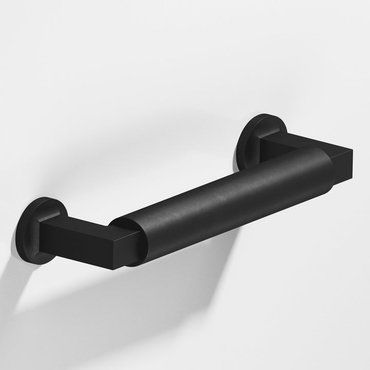 Colonial Bronze 1361 Gropius-style Cabinet Pull with flared feet in Matte Satin Black