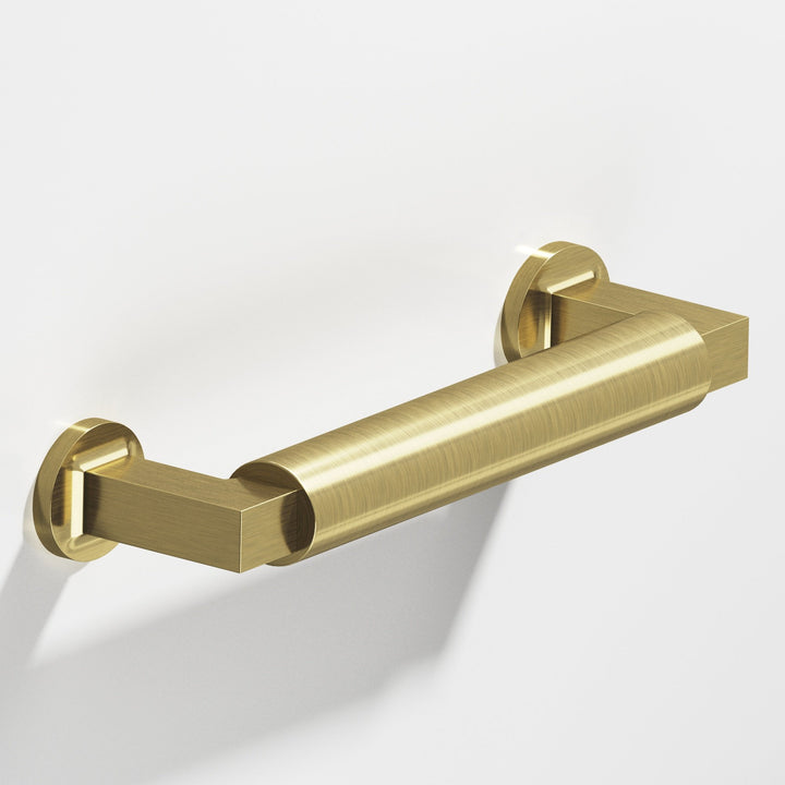 Colonial Bronze 1363 Gropius-style Appliance Pull with flared feet in Antique Brass