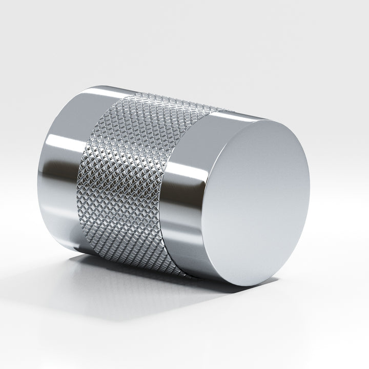Colonial Bronze 560 Round diamond-knurled Cabinet Knob in Polished Chrome