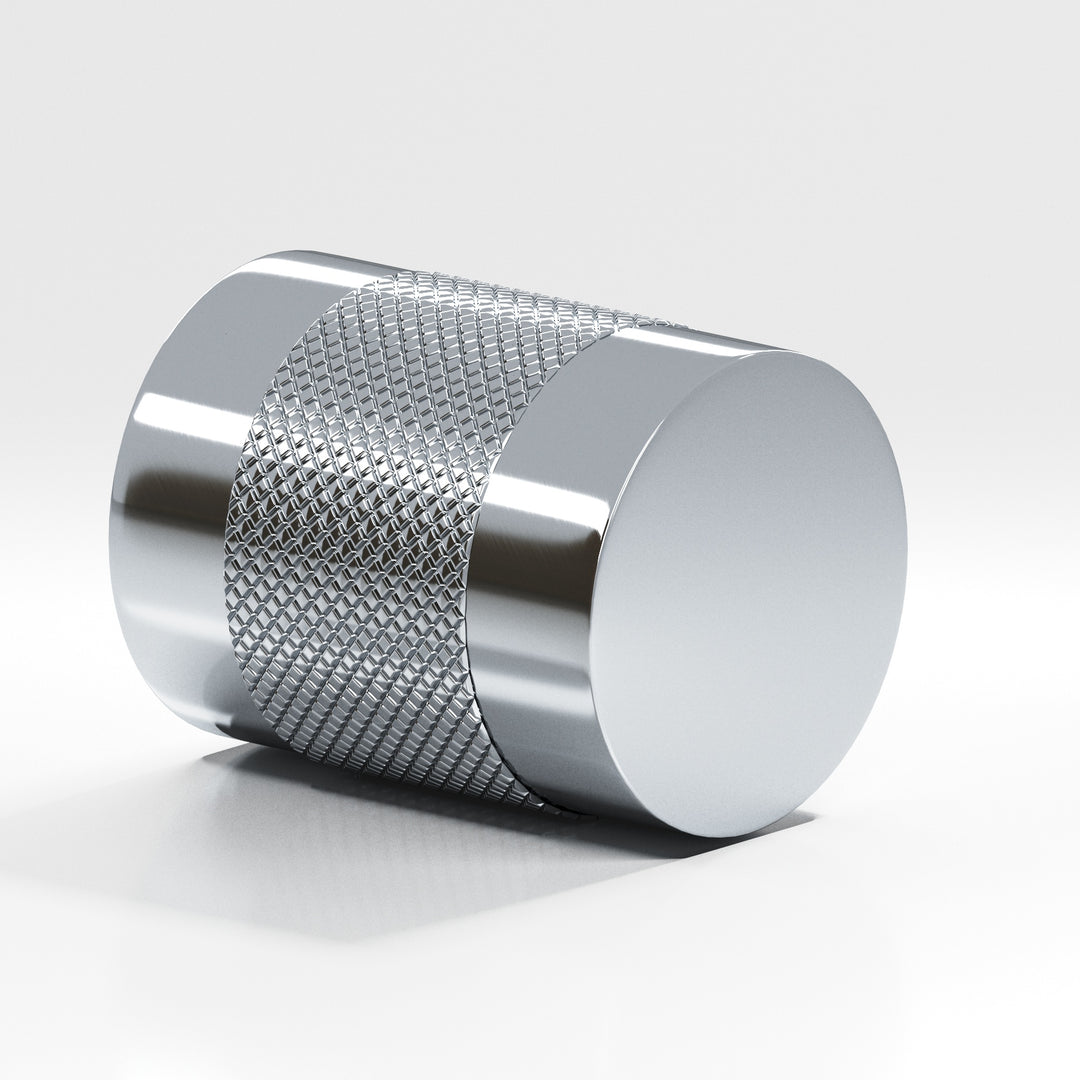 Colonial Bronze 561 Round diamond-knurled Cabinet Knob in Polished Chrome