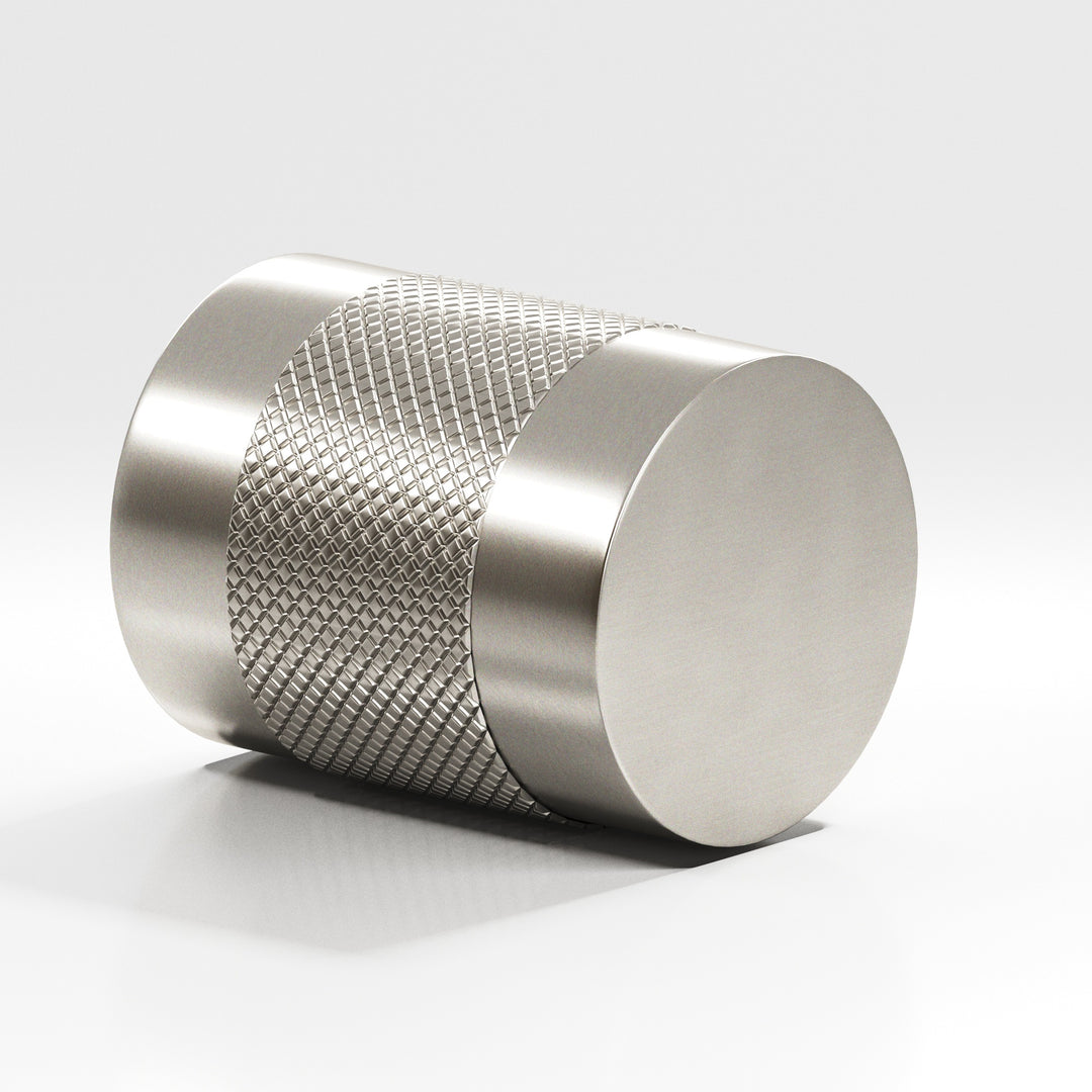Colonial Bronze 560 Round diamond-knurled Cabinet Knob in Satin Nickel