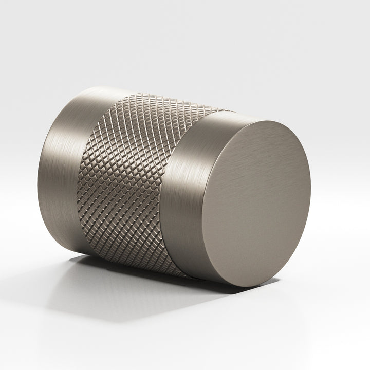 Colonial Bronze 560 Round diamond-knurled Cabinet Knob in Matte Pewter