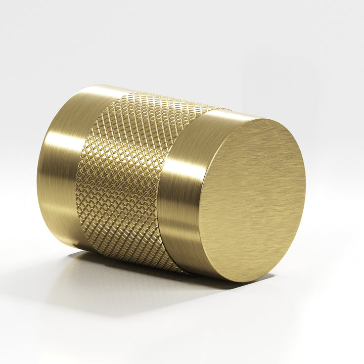Colonial Bronze 562 Round diamond-knurled Cabinet Knob in Antique Brass