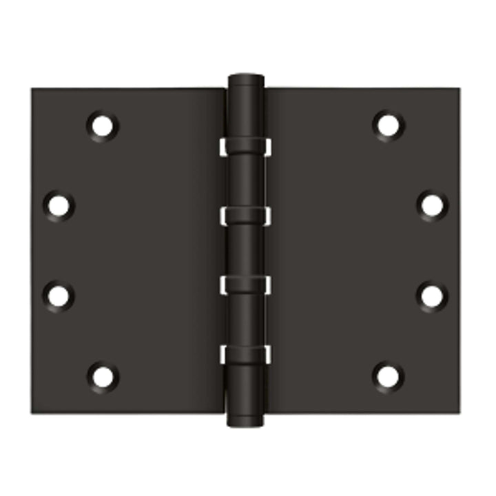 Deltana - 4-1/2" x 6" Square Corner Hinge, Ball Bearing, Solid Brass Hinges